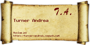 Turner Andrea névjegykártya